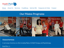 Tablet Screenshot of healthpointphysiotherapy.com.au